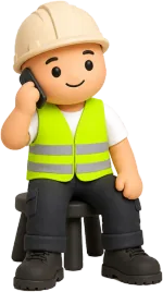 A tradesman taking a twenty-minute call
