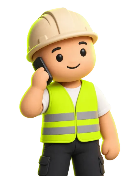 A tradesman taking the call